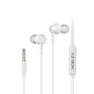 Auricular In Ear con Microfono Blanco Noblex