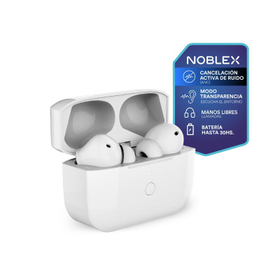 Auriculares Inalámbricos Bluetooth Blancos Noblex