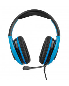 Auriculares Gamer HP600AFA negro y celeste Con luz Led Noblex 